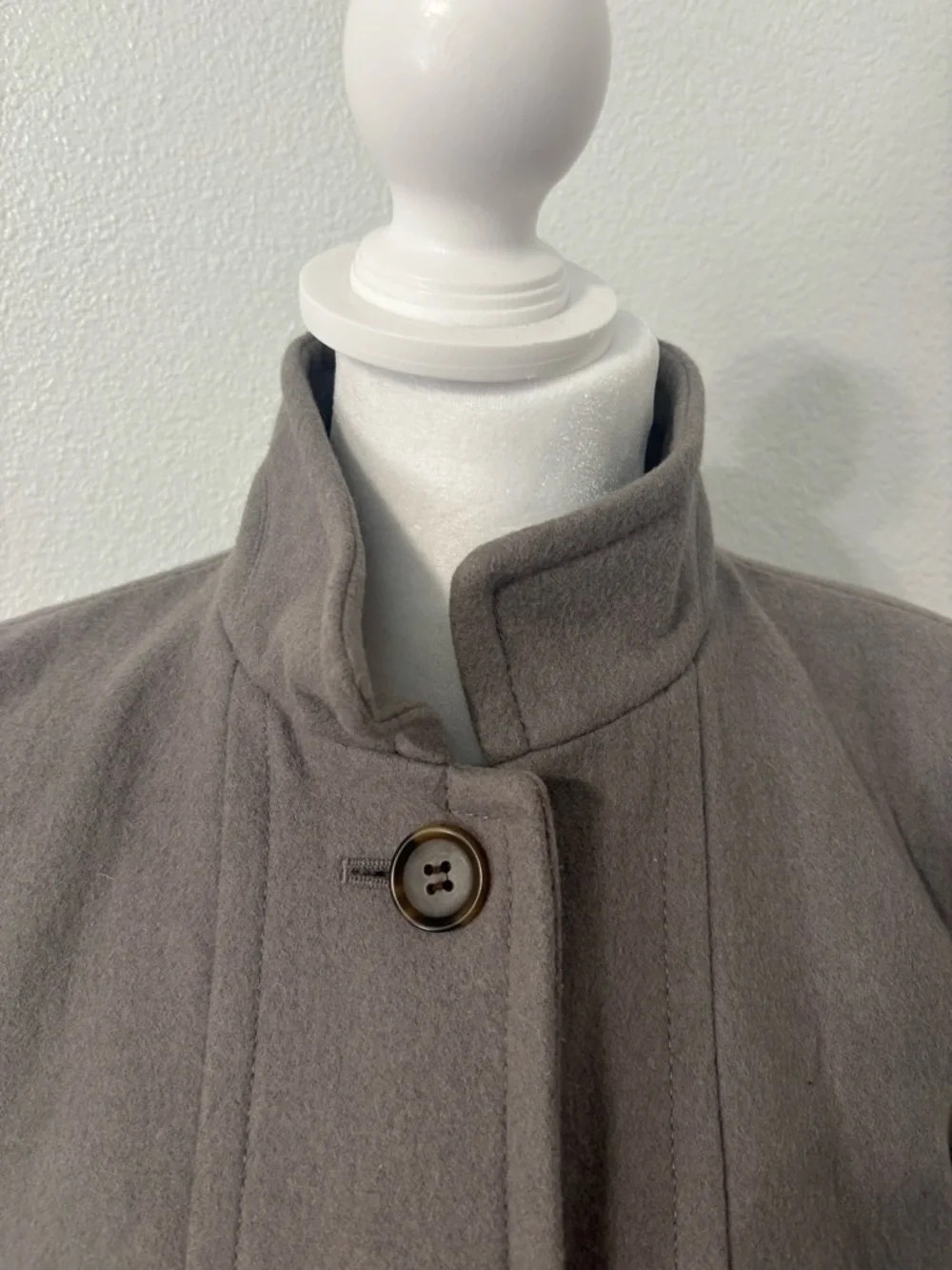 J.Crew Womens Lady Day Coat Size 4 Wool Blend Jacket Gray Knee Length EUC - Picture 3 of 13